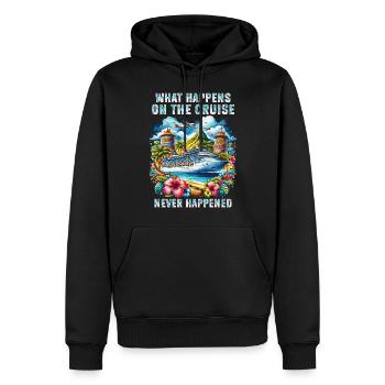 Cruise What Happens On Cruise Never Happened - Men’s Premium Organic Hoodie - black - Front - Nico (187cm)