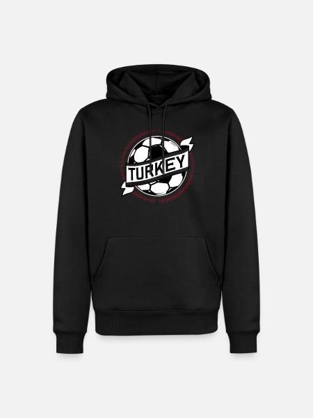 Türkei Geschenk Turkey Fußball Soccer Europa Türke - Männer Premium Bio Hoodie - Schwarz