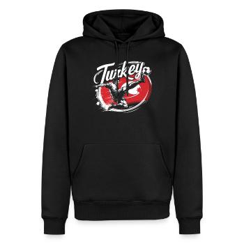 Türkei Geschenk Turkey Fußball Soccer Europa Türke - Männer Premium Bio Hoodie - Schwarz - Vorne - Nico (187cm)