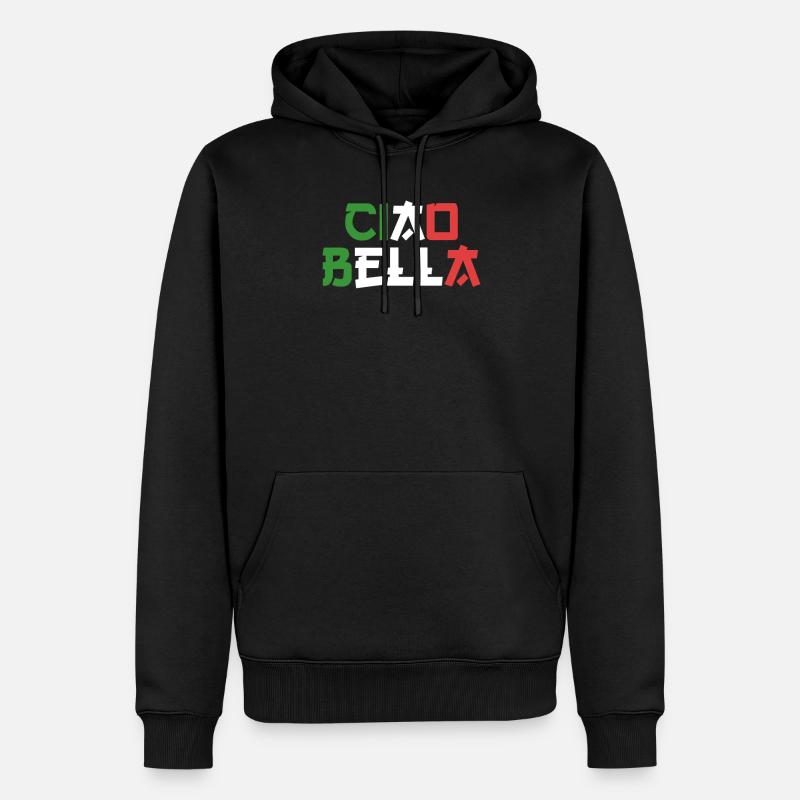 Ciao Bella - Männer Premium Bio Hoodie - Schwarz