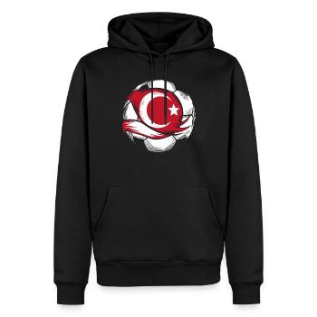 Türkei Geschenk Turkey Fußball Soccer Europa Türke - Männer Premium Bio Hoodie - Schwarz - Vorne - Nico (187cm)