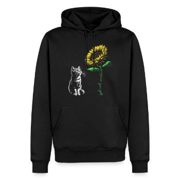 Meilleur oncle chat de tous les temps - Sweat à capuche Premium bio Homme - noir - Devant - Nico (187cm)