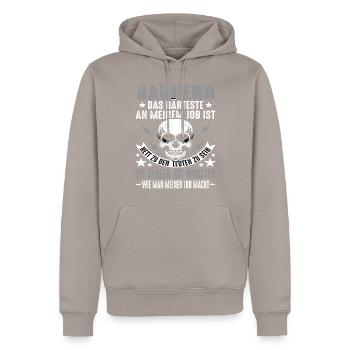 Builder House Building Own Home Topping Out Ceremony Builders - Men’s Premium Organic Hoodie - taupe - Front - Nico (187cm)