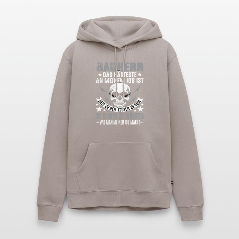Constructeur Maison Construire Sa propre maison Couronner la cérémonie Constructeurs Sweat à capuche Premium bio Homme