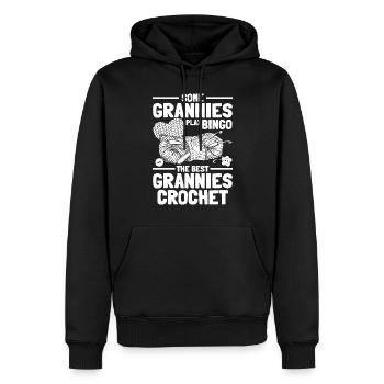 Some grannies play bingo the best grannies crochet - Männer Premium Bio Hoodie - Schwarz - Vorne - Nico (187cm)