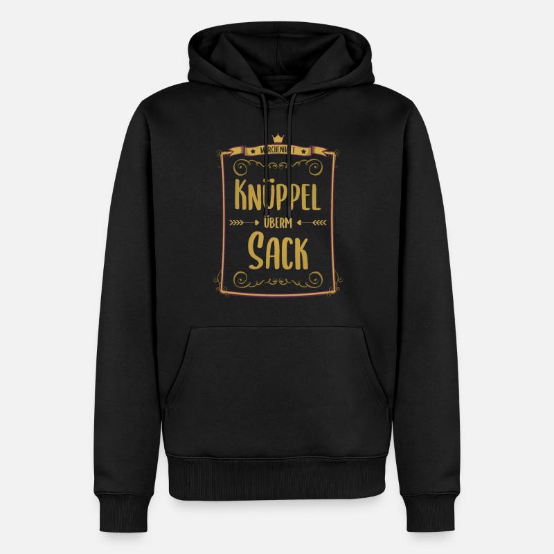 Zweideutiger Spruch Märchen Knüppel - Männer Premium Bio Hoodie - Schwarz