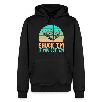 Oyster Gifts - Männer Premium Bio Hoodie - Schwarz - Vorne - Nico (187cm)