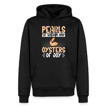 Oyster Gifts - Männer Premium Bio Hoodie - Schwarz - Vorne - Nico (187cm)