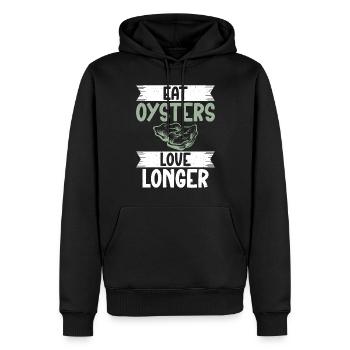 Oyster Gifts - Männer Premium Bio Hoodie - Schwarz - Vorne - Nico (187cm)