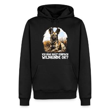 Wildhunde Wildhund - Männer Premium Bio Hoodie - Schwarz - Vorne - Nico (187cm)