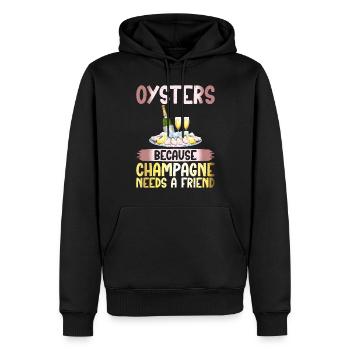 Oyster Gifts - Männer Premium Bio Hoodie - Schwarz - Vorne - Nico (187cm)