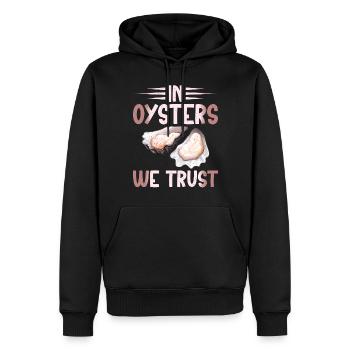 Oyster Gifts - Männer Premium Bio Hoodie - Schwarz - Vorne - Nico (187cm)
