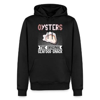 Oyster Gifts - Männer Premium Bio Hoodie - Schwarz - Vorne - Nico (187cm)