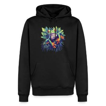 Tree Frog Baumfrösche Baumfrosch - Männer Premium Bio Hoodie - Schwarz - Vorne - Nico (187cm)
