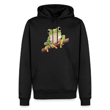 Tree Frog Baumfrösche Baumfrosch - Männer Premium Bio Hoodie - Schwarz - Vorne - Nico (187cm)