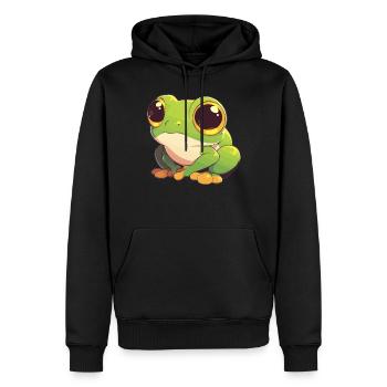 Tree Frog Baumfrösche Baumfrosch - Männer Premium Bio Hoodie - Schwarz - Vorne - Nico (187cm)