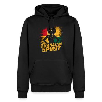 Ghanaian Spirit Reggae Afro Woman Afrika Ghana - Männer Premium Bio Hoodie - Schwarz - Vorne - Nico (187cm)
