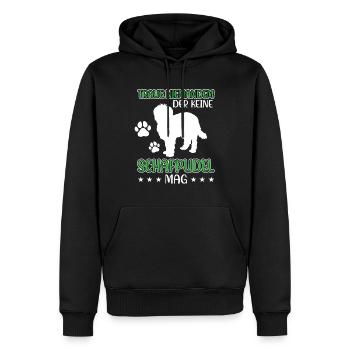 Sheep Poodle Don't Trust Herding Poodle - Men’s Premium Organic Hoodie - black - Front - Nico (187cm)