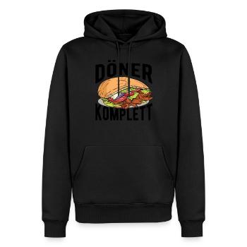 Döner Komplett, Türkische Küche - Männer Premium Bio Hoodie - Schwarz - Vorne - Nico (187cm)