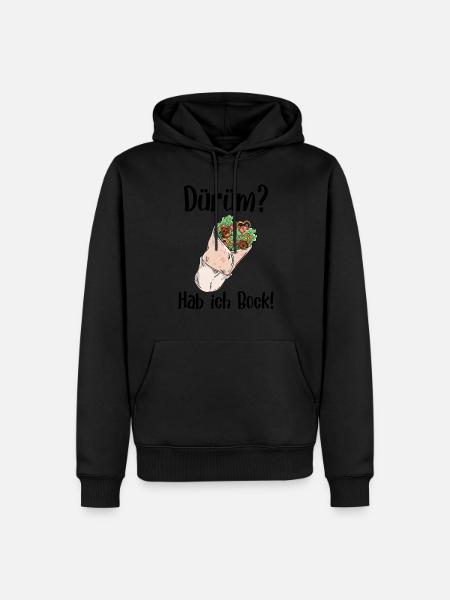 Döner & Dürüm, Turkse keuken - Mannen Premium Bio hoodie - zwart