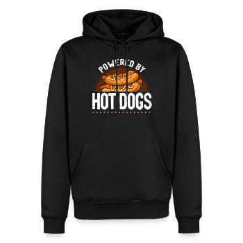 Hot Dog Adulte Propulsé Par Des Hot-Dogs - Sweat à capuche Premium bio Homme - noir - Devant - Nico (187cm)