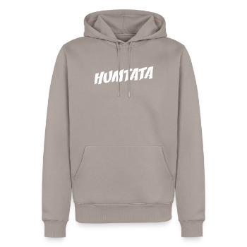 Humtata Spielmannszug Blaskapelle Big Band Tätära - Männer Premium Bio Hoodie - Taupe - Vorne - Nico (187cm)