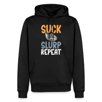 Oyster Gifts - Männer Premium Bio Hoodie - Schwarz - Vorne - Nico (187cm)