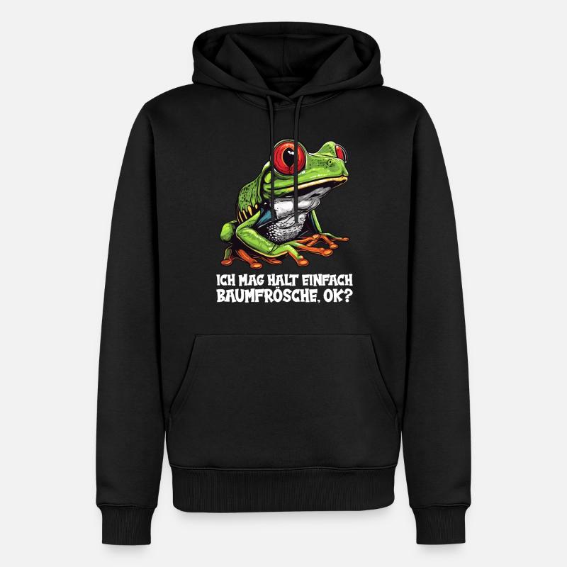 Tree Frog Baumfrösche Baumfrosch - Men’s Premium Organic Hoodie - black