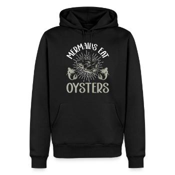 Oyster Gifts - Männer Premium Bio Hoodie - Schwarz - Vorne - Nico (187cm)