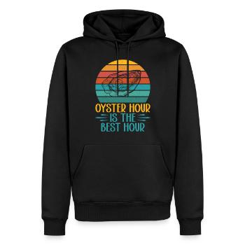 Oyster Gifts - Männer Premium Bio Hoodie - Schwarz - Vorne - Nico (187cm)