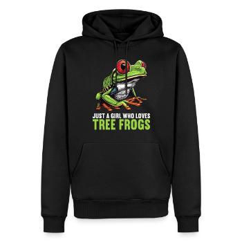 Tree Frog Baumfrösche Baumfrosch - Männer Premium Bio Hoodie - Schwarz - Vorne - Nico (187cm)