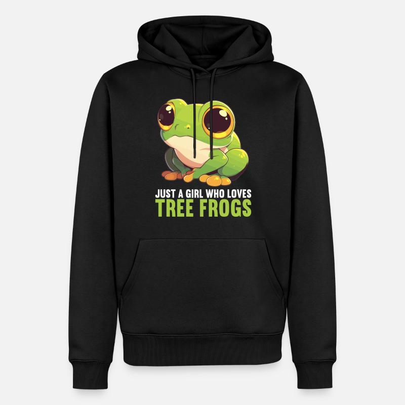 Tree Frog Baumfrösche Baumfrosch - Männer Premium Bio Hoodie - Schwarz