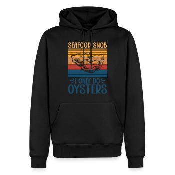 Oyster Gifts - Männer Premium Bio Hoodie - Schwarz - Vorne - Nico (187cm)