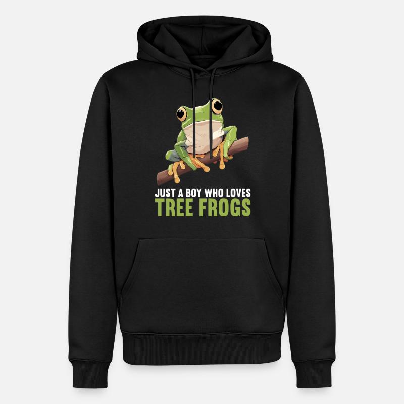 Rainette Baumfrösche Baumfrosch - Sweat à capuche Premium bio Homme - noir