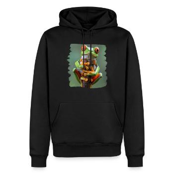Tree Frog Baumfrösche Baumfrosch - Männer Premium Bio Hoodie - Schwarz - Vorne - Nico (187cm)