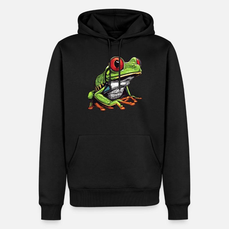 Rainette Baumfrösche Baumfrosch - Sweat à capuche Premium bio Homme - noir