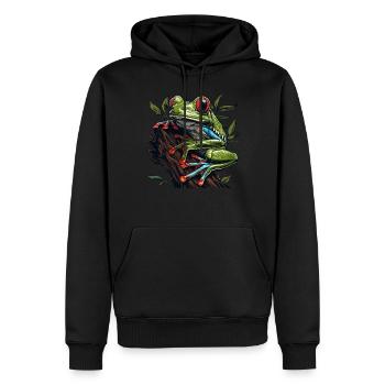 Tree Frog Baumfrösche Baumfrosch - Männer Premium Bio Hoodie - Schwarz - Vorne - Nico (187cm)