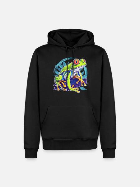 Tree Frog Baumfrösche Baumfrosch - Men’s Premium Organic Hoodie - black