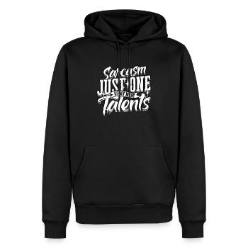 Le sarcasme INTJ n’est qu’un de mes nombreux talents - Sweat à capuche Premium bio Homme - noir - Devant - Nico (187cm)