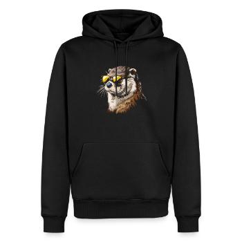 reading is otterly fun, Otter - Männer Premium Bio Hoodie - Schwarz - Vorne - Nico (187cm)