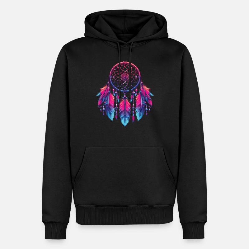 Attrape-rêves amérindien - Sweat à capuche Premium bio Homme - noir