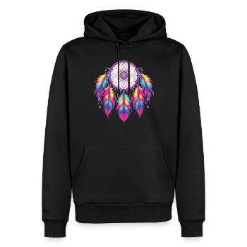Amerikanische Ureinwohner Indigener Traumfänger - Männer Premium Bio Hoodie - Schwarz - Vorne - Nico (187cm)