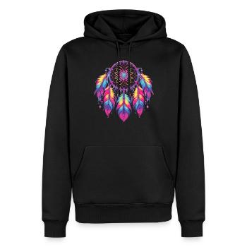 Amerikanische Ureinwohner Indigener Traumfänger - Männer Premium Bio Hoodie - Schwarz - Vorne - Nico (187cm)