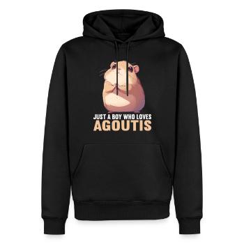 Agouti Agutis Aguti - Männer Premium Bio Hoodie - Schwarz - Vorne - Nico (187cm)