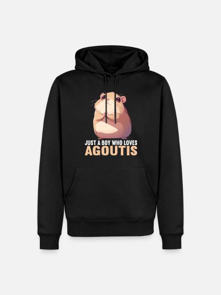 Agouti Agutis Aguti - Männer Premium Bio Hoodie - Schwarz