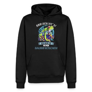 Tree Frog Baumfrösche Baumfrosch - Männer Premium Bio Hoodie - Schwarz - Vorne - Nico (187cm)