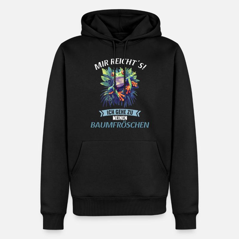 Tree Frog Baumfrösche Baumfrosch - Männer Premium Bio Hoodie - Schwarz