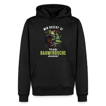 Tree Frog Baumfrösche Baumfrosch - Männer Premium Bio Hoodie - Schwarz - Vorne - Nico (187cm)