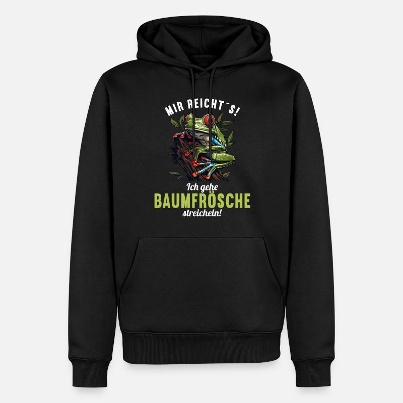 Tree Frog Baumfrösche Baumfrosch - Männer Premium Bio Hoodie - Schwarz