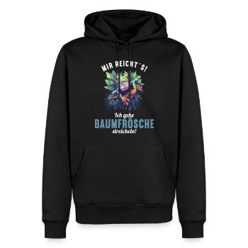 Tree Frog Baumfrösche Baumfrosch - Männer Premium Bio Hoodie - Schwarz - Vorne - Nico (187cm)